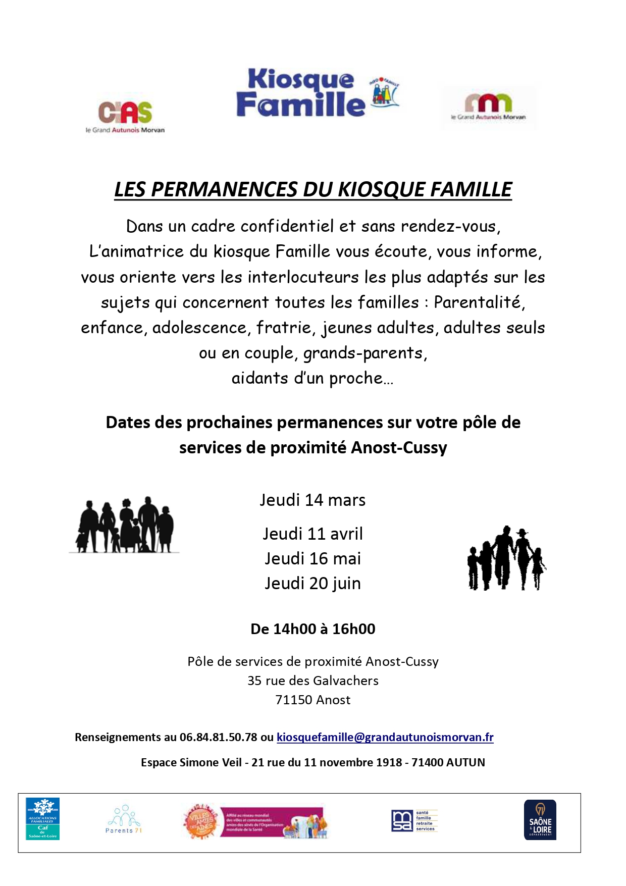 permanences kiosque famille