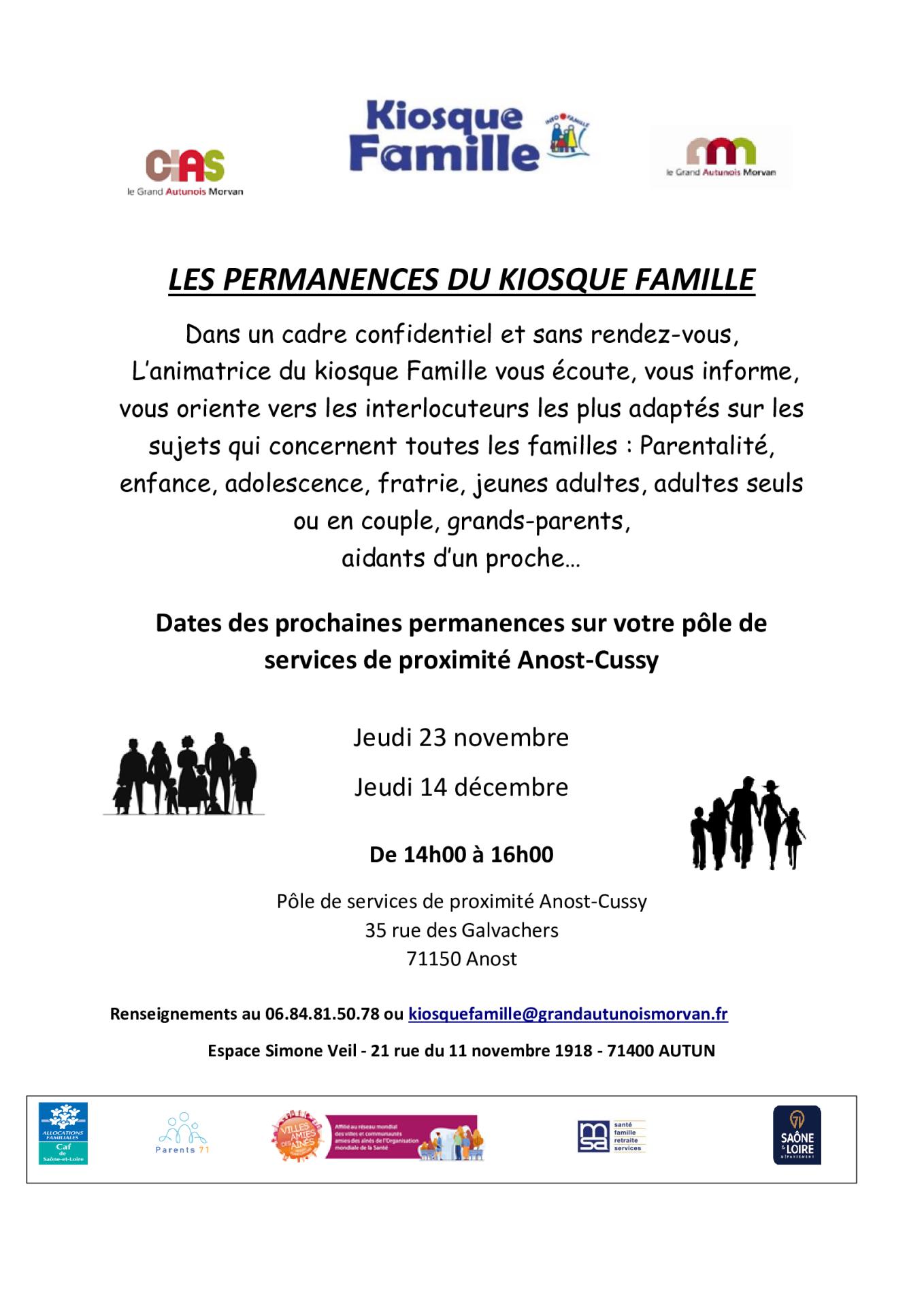 permanences kiosque famille