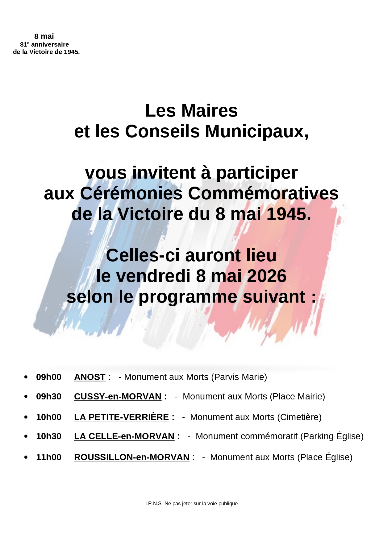 ceremonies 8 mai