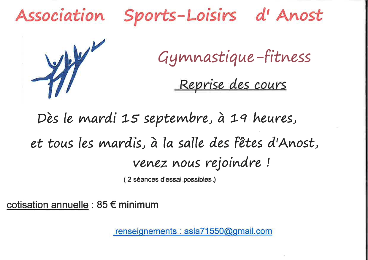 reprise cours de gym