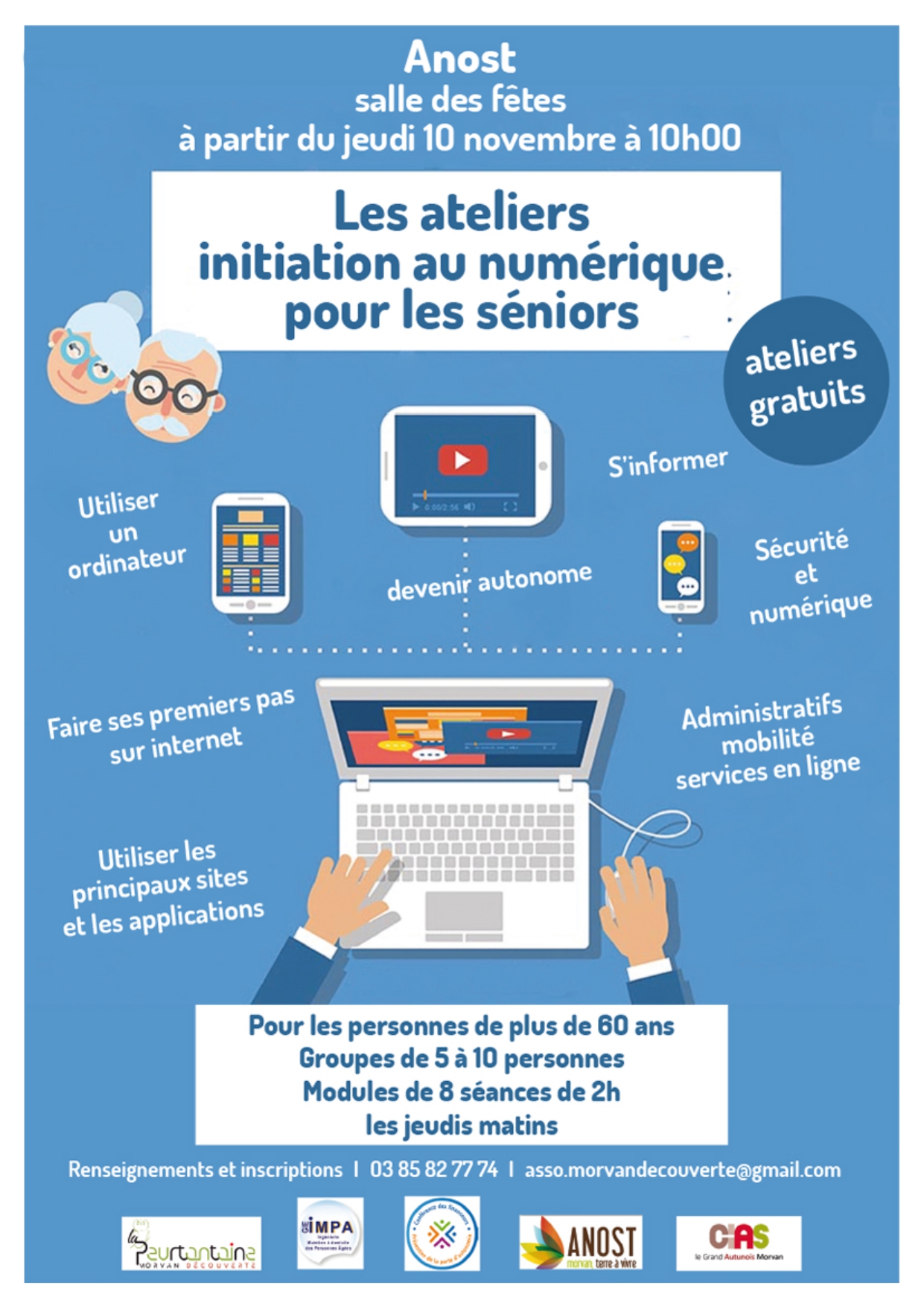 affiche ateliers numeriques seniors