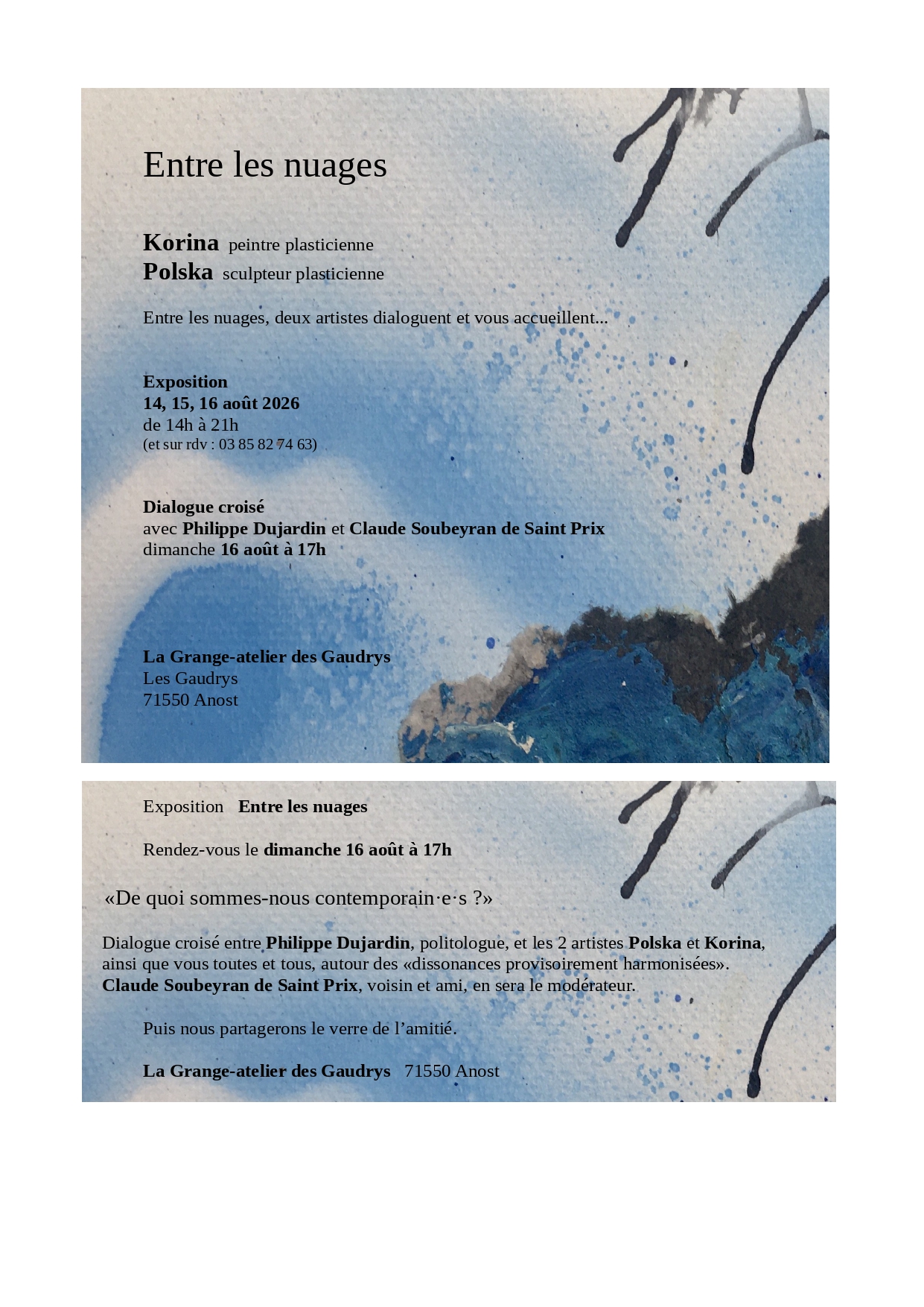expo entre les nuages
