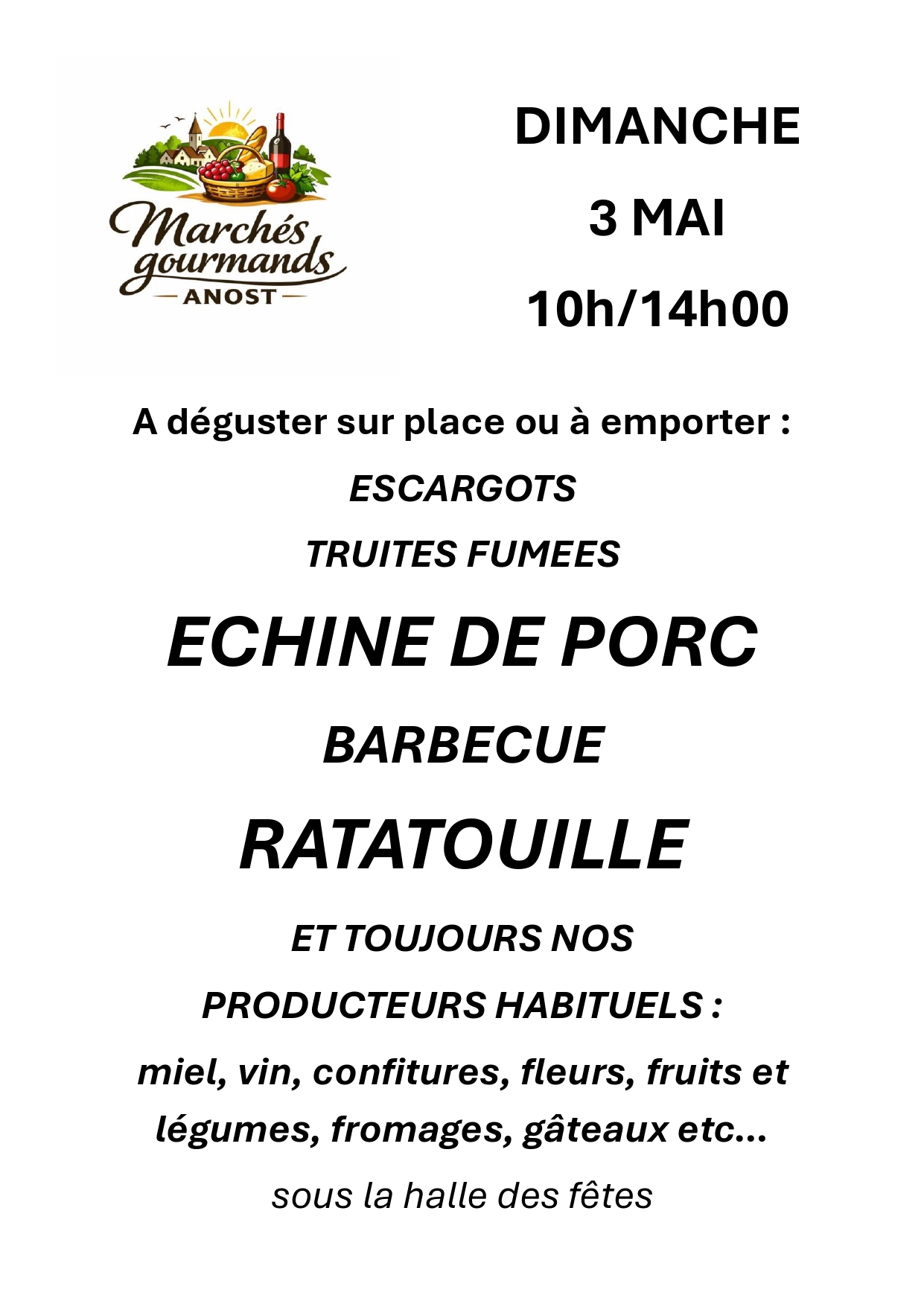 marche gourmand mai 2026