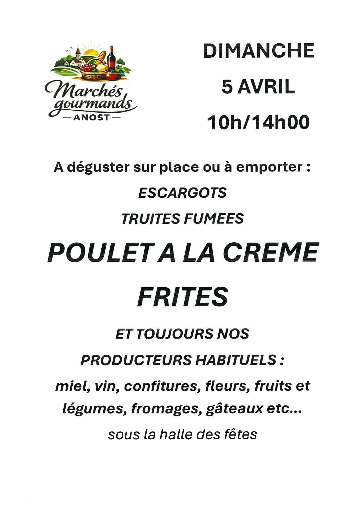 marche gourmand avril 2026